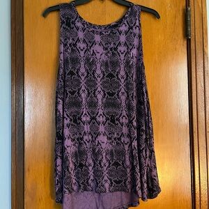 Apt. 9 Purple and Black Sleeveless Top
